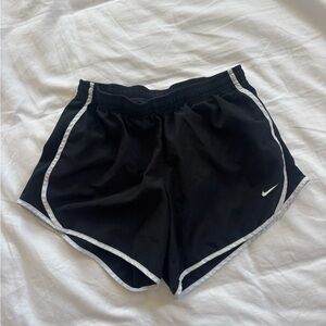 Nike Women's Black Athletic Shorts with White Trim